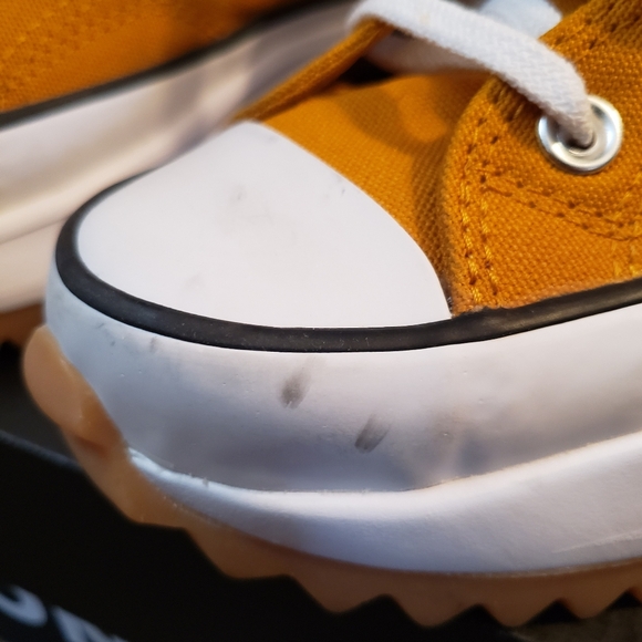 Converse Yellow High-Top Sneakers with Chunky Sole - Picture 3 of 9